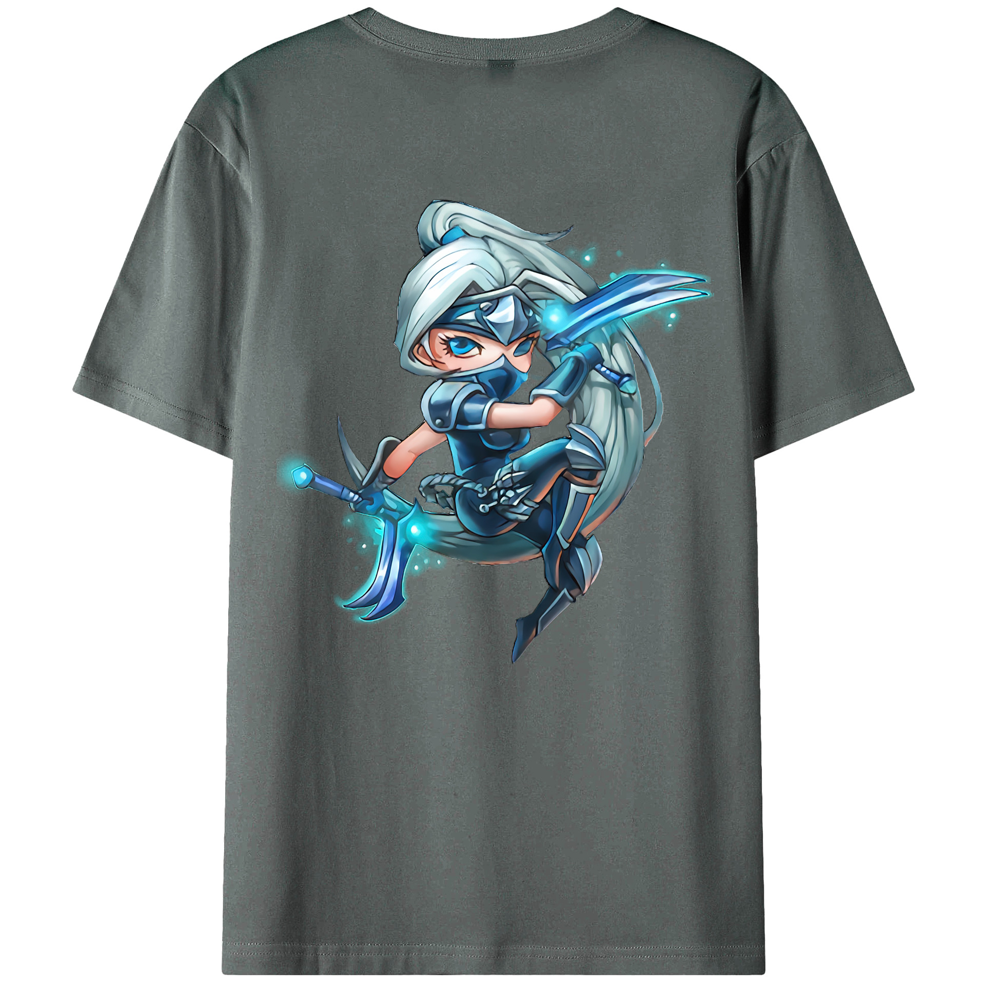 （画像用） リーグ・オブ・レジェンド League of Legends LOL 綿100％ メンズ半袖Tシャツ（バックプリント） 通気性